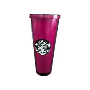 STARBUCKS Magenta  Jelly Bean Gummy Tumbler Cold Cup Venti 24oz No Straw Retired